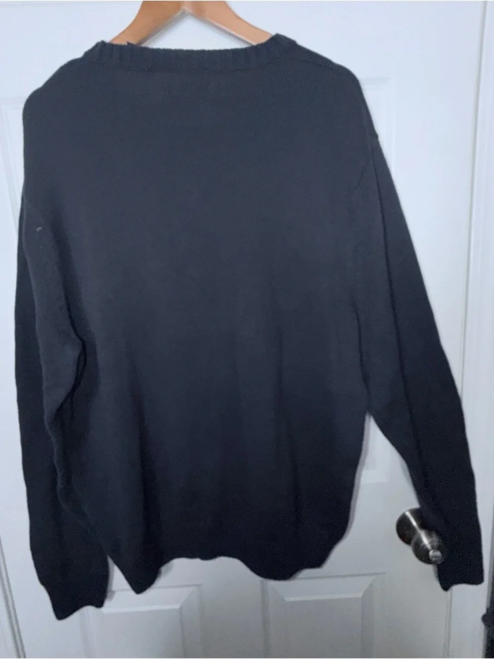 NWT Chap’s Men’s Logo Sweater XXL Navy Blue Cotton Knit Crewneck Pullover 2XL